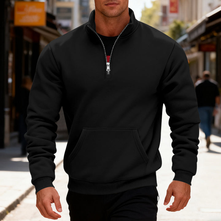 Herren Fleecejacke mit halbem Reißverschluss Aliams