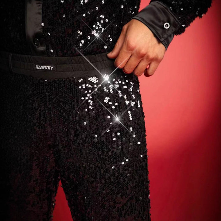Herren Funkelnde Pailletten-Hose Aliams