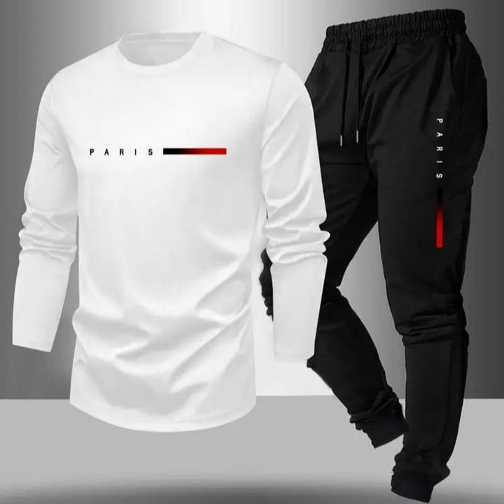 Herren Freizeitmode Set mit langlebigem Langarmshirt und bequemer Jogginghose Aliams