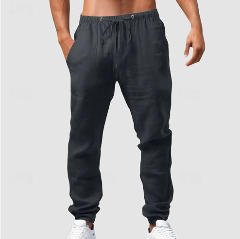 Herren Baumwoll-Jogginghose mit elastischem Bund und praktischen Taschen Aliams