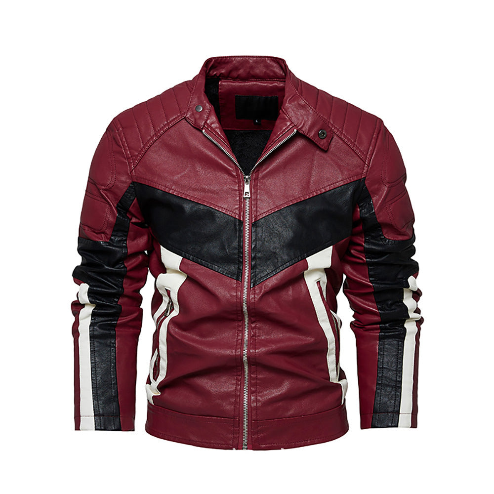 Herren stilvolle Bikerjacke aus hochwertigem Leder Aliams