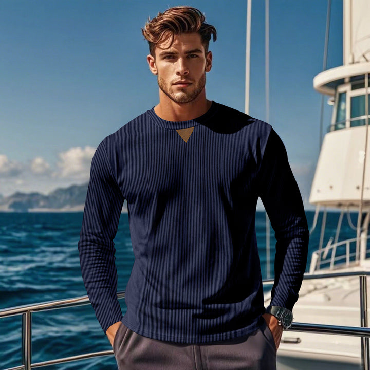 Herren Sportliches Langarmshirt mit innovativem Strukturdesign Aliams