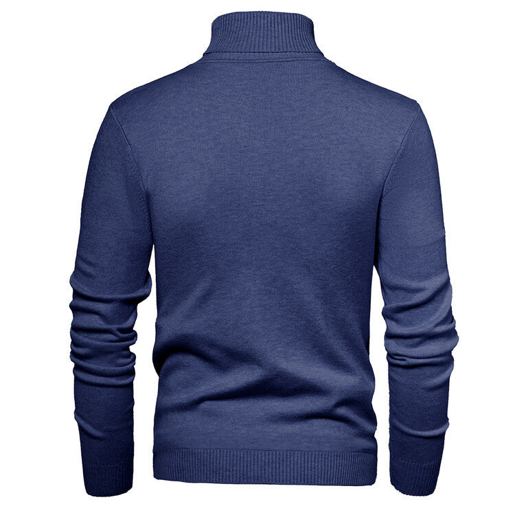 Herren eleganter Rollkragenpullover aus feiner Merinowolle Aliams