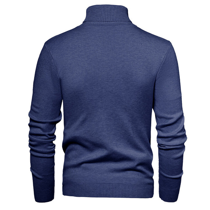 Herren eleganter Rollkragenpullover aus feiner Merinowolle Aliams
