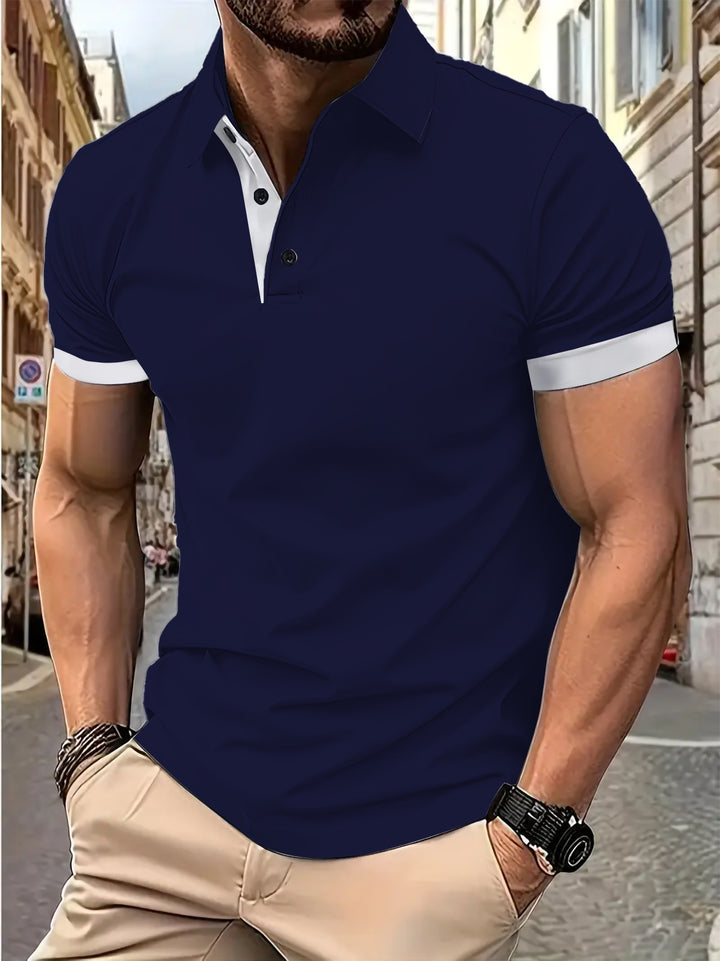 Herren Poloshirt mit modischem Kontrastdetail Aliams