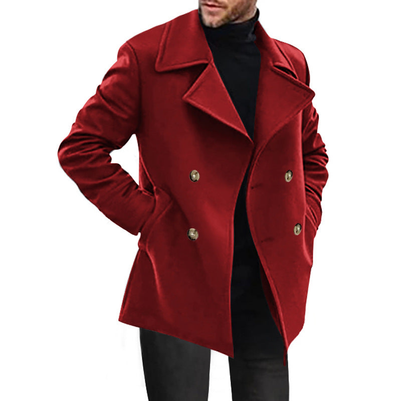 Herren eleganter Peacoat mit doppelter Knopfleiste Aliams