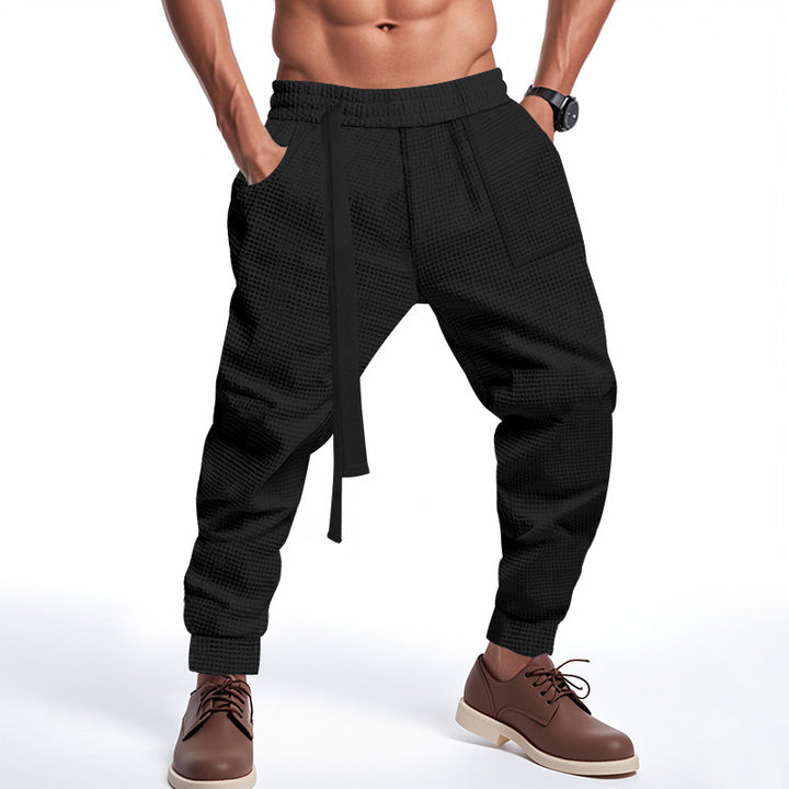 Herren stylische Freizeithose mit elastischem Bund und praktischen Taschen Aliams