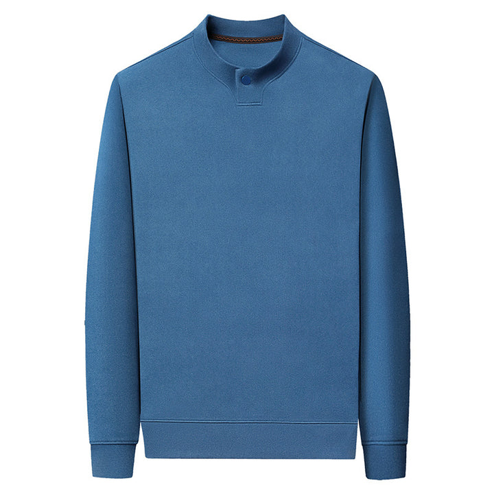 Herren Poloshirt mit modernem Stehkragen und eleganter Knopfleiste Aliams