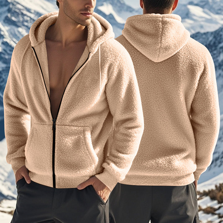 Herren Fleece-Outdoorjacke mit praktischem Reißverschluss Aliams