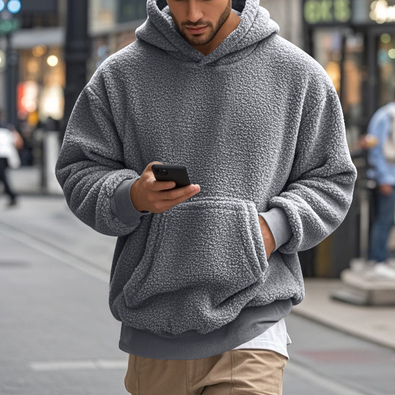 Herren Fleece-Hoodie mit einzigartiger Struktur Aliams