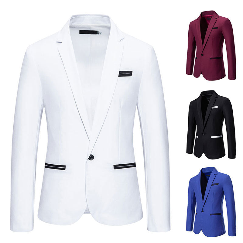 Herren eleganter Blazer mit modischem Schnitt und feinen Akzenten Aliams