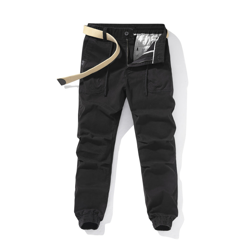 Herren bequeme Utility-Hose mit flexiblem Bund und multifunktionalen Taschen Aliams