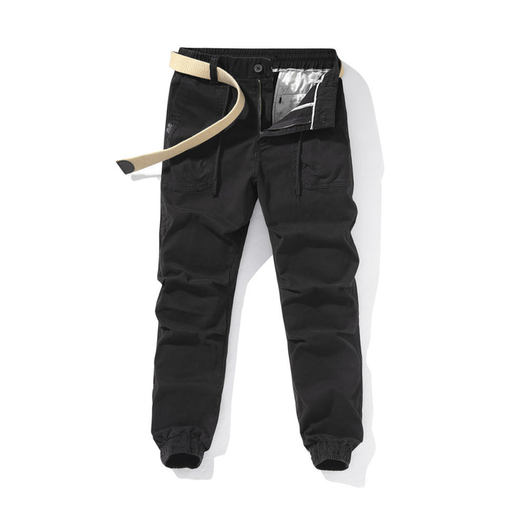 Herren bequeme Utility-Hose mit flexiblem Bund und multifunktionalen Taschen Aliams