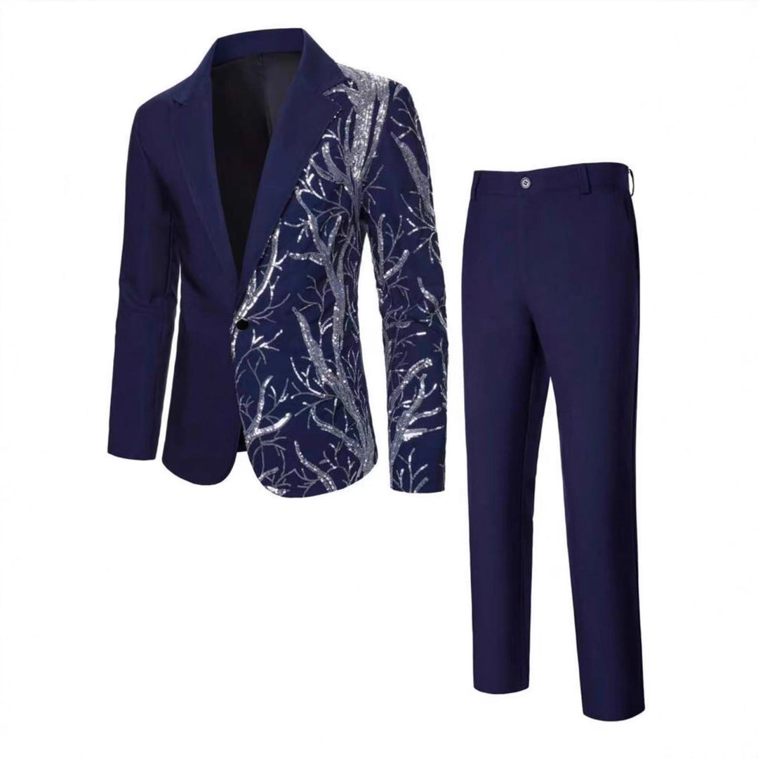 Herren Glamouröser Pailletten-Anzug mit kunstvollen Verzierungen Aliams