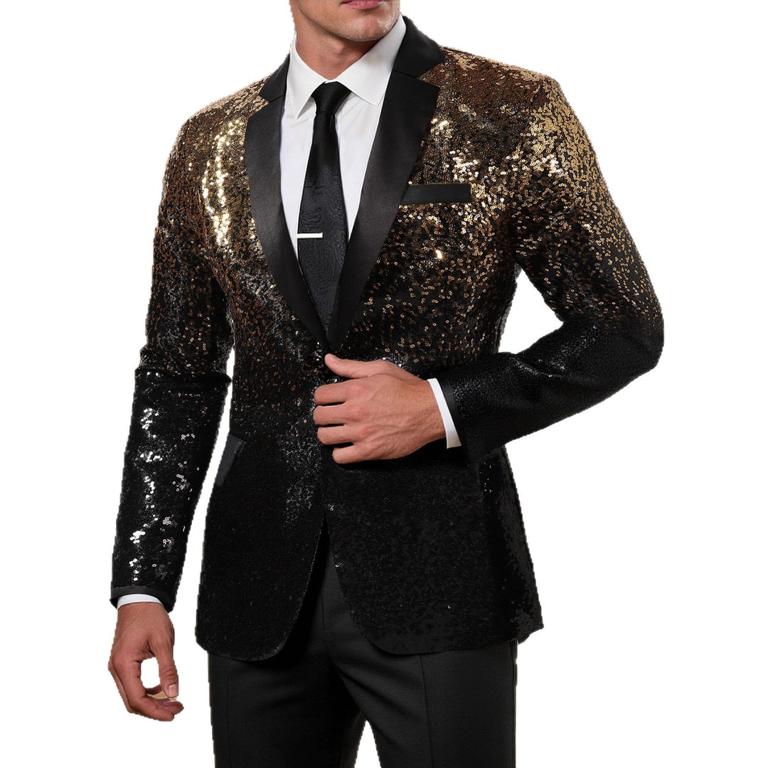 Herren glamouröser Pailletten Blazer Aliams