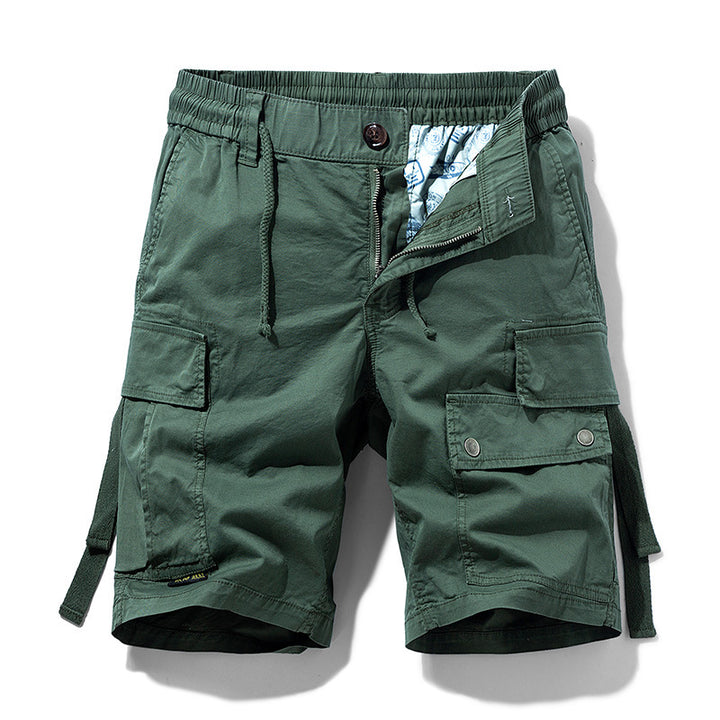 Herren Cargoshorts mit elastischem Bund und multifunktionalen Seitentaschen Aliams