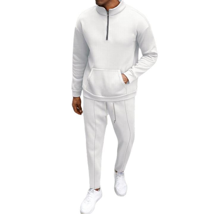 Herren Sportanzug mit hohem Kragen und praktischer Tasche Aliams