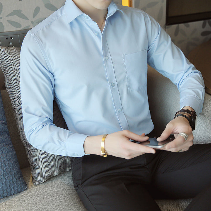 Herren elegantes Longsleeve-Hemd mit modernen Details und komfortablem Schnitt Aliams