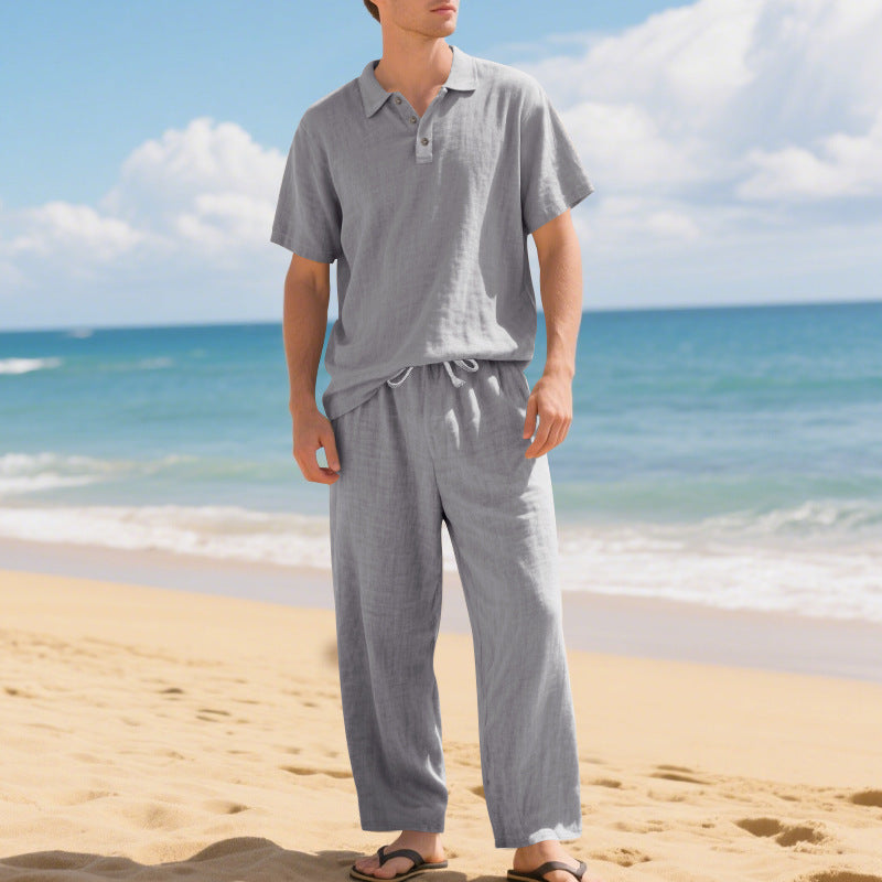 Herren entspanntes Strand-Outfit im lässigen Stil mit elastischem Bund Aliams