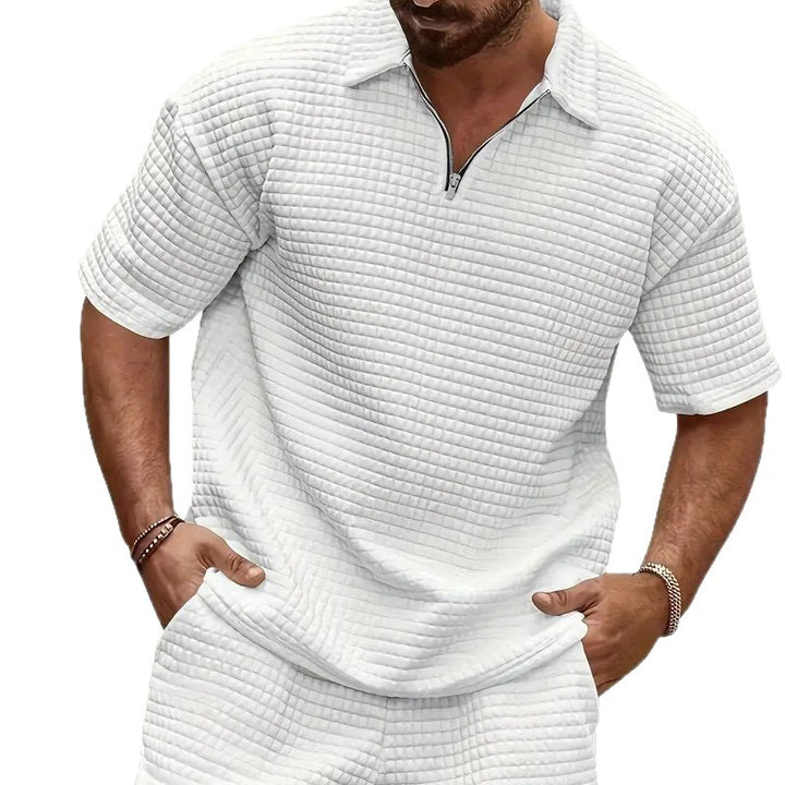 Herren Kurzarm-Polo mit praktischen Reißverschlussdetail Aliams