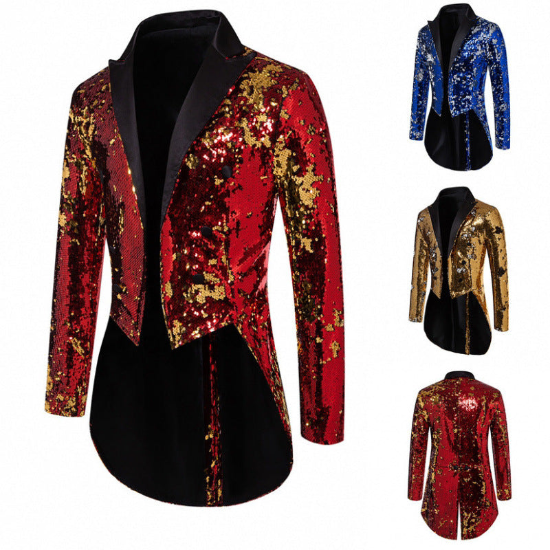 Herren Glitzernde Paillettenjacke Aliams