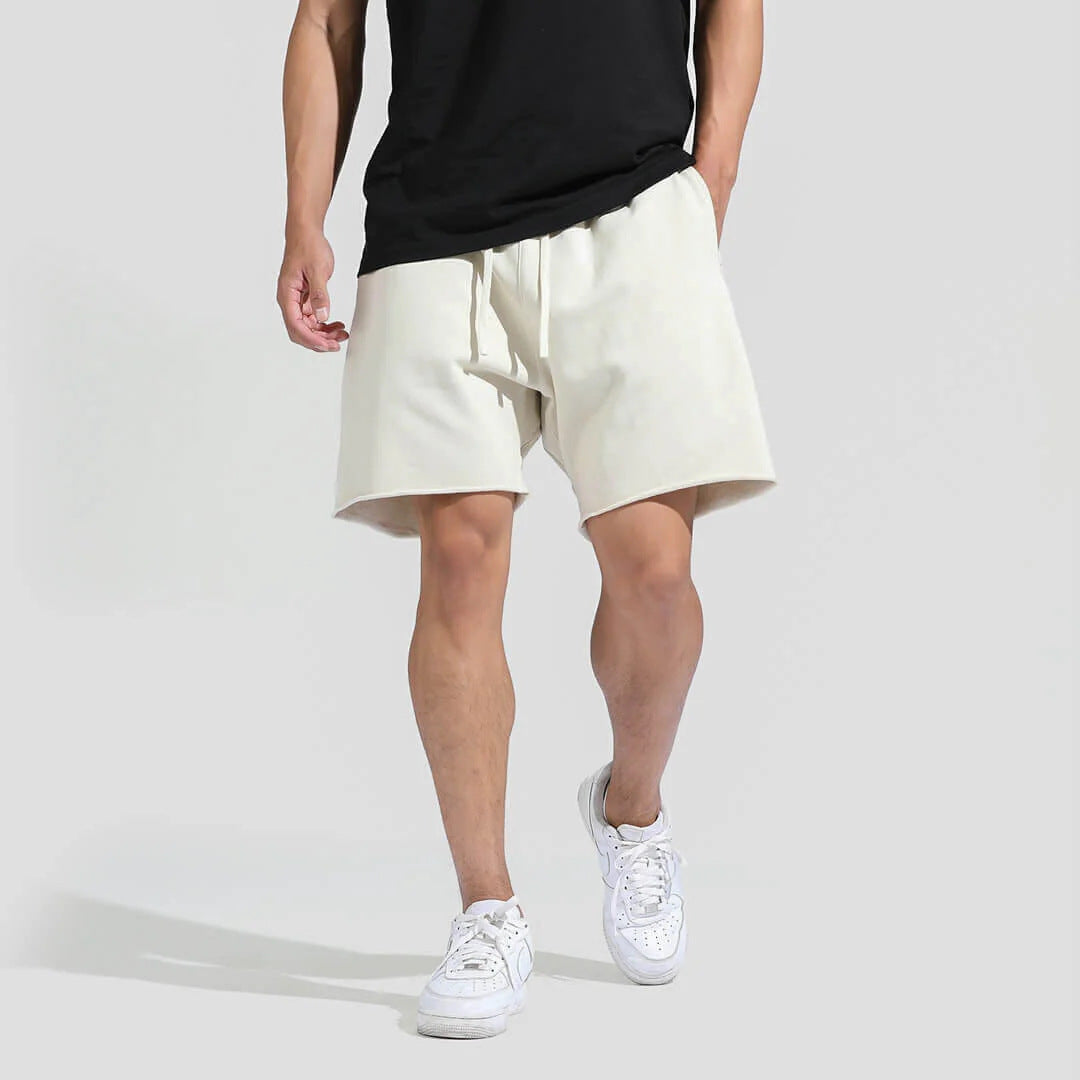 Herren Bequeme Sweatshorts mit elastischem Bund und Seitentaschen Aliams