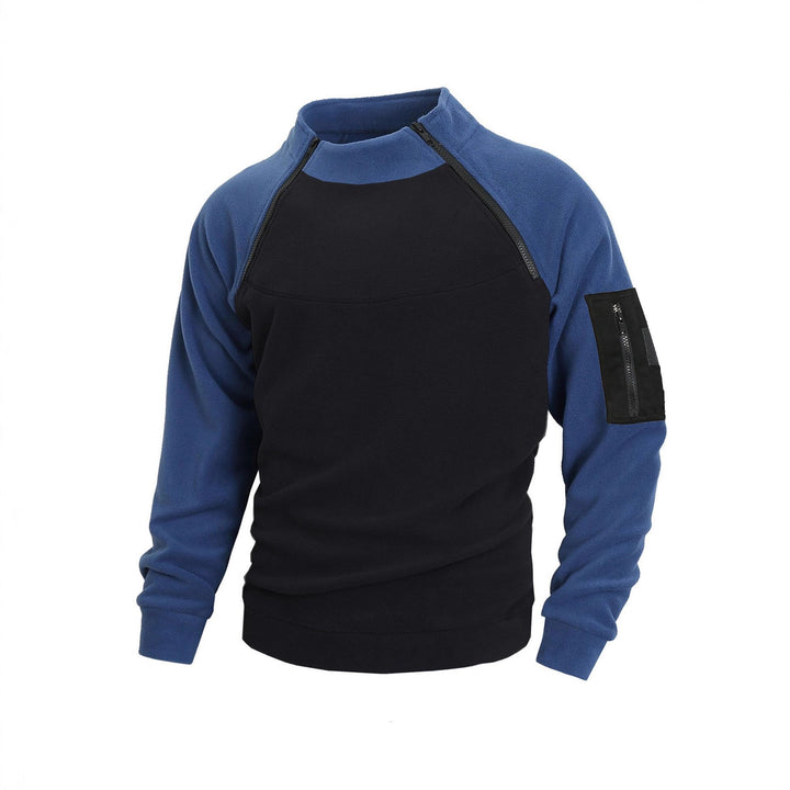 Herren Fleece-Pullover mit hochschließendem Kragen und praktischen Reißverschlussdetail Aliams