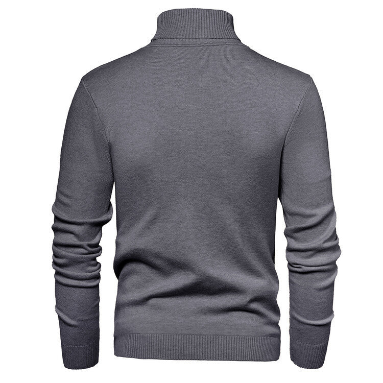 Herren eleganter Rollkragenpullover aus feiner Merinowolle Aliams