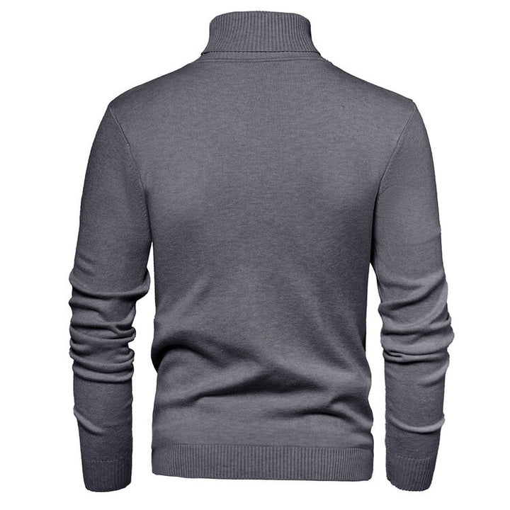 Herren eleganter Rollkragenpullover aus feiner Merinowolle Aliams