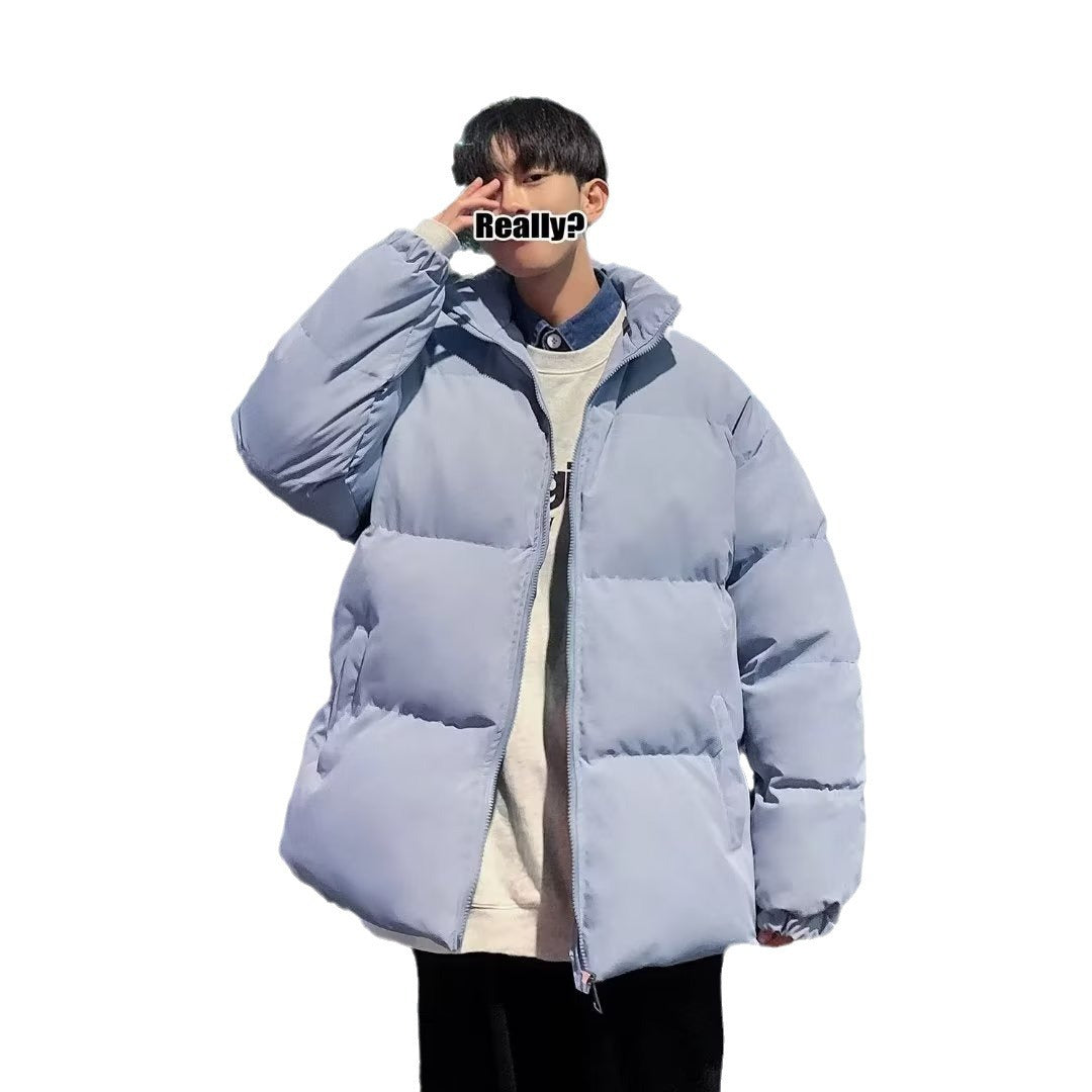 Herren gesteppte Winterjacke mit hohem Kragen und praktischen Taschen Aliams