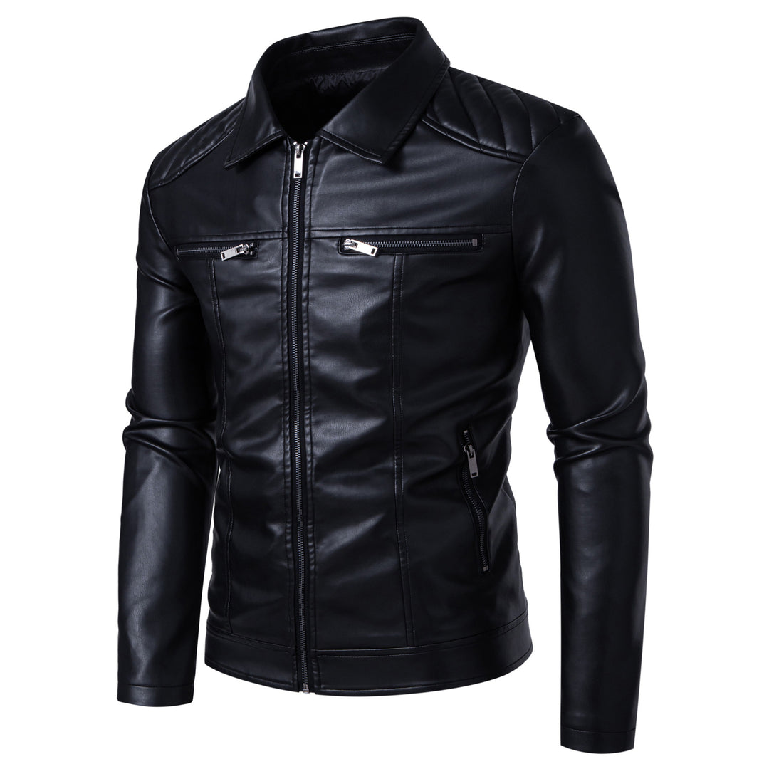 Herren Bikerjacke aus hochwertigem Kunstleder Aliams