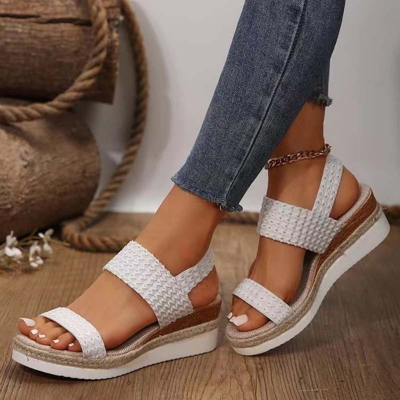 Aliams | Bequeme Sommer Plateau Sandalen mit Keil für Frauen