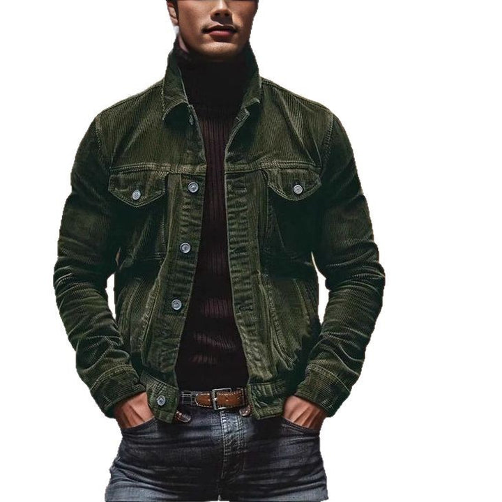 Herren Cordjacke im klassischen Design mit praktischen Brusttaschen und Knopfdetails Aliams