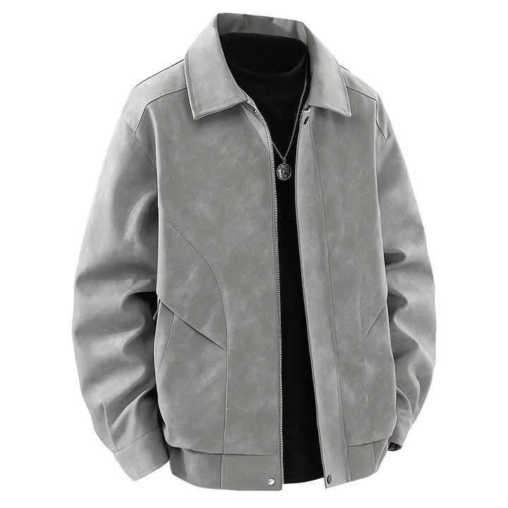 Herren Kunstlederjacke im modernen Schnitt mit vielen praktischen Taschen Aliams