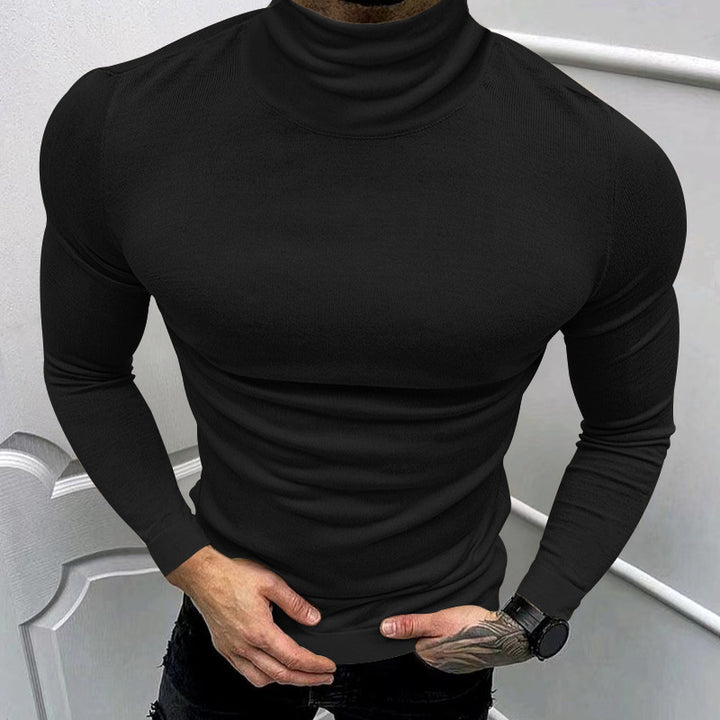 Herren eleganter Rollkragenpullover aus hochwertigem Baumwollmix Aliams