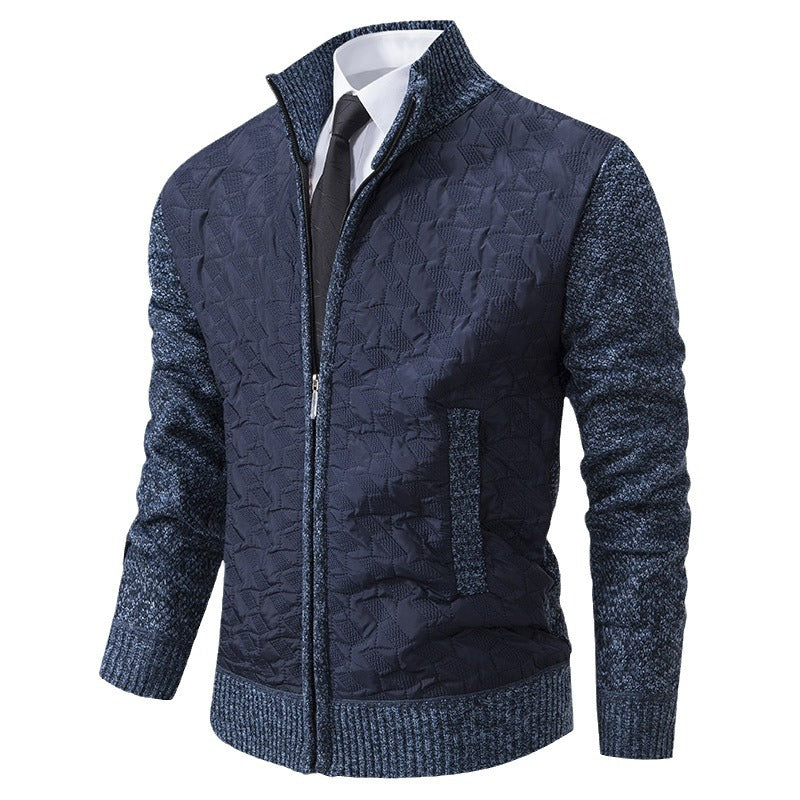 Herren Übergangsjacke mit hohen Kragen und gesteppter Innenseite Aliams