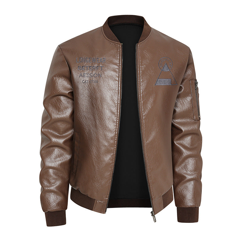 Herren Kunstleder Bomberjacke Aliams