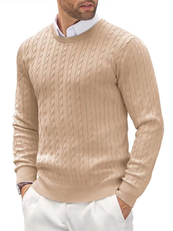 Herren Strickpullover mit strukturiertem Zopfmuster Aliams