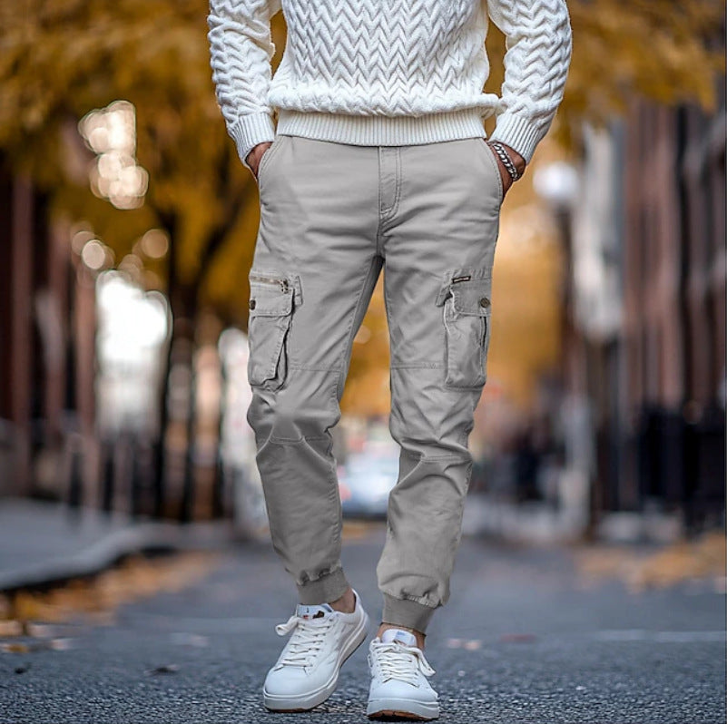 Herren Cargo-Hose mit mehrfachen Taschen und flexibler Passform Aliams