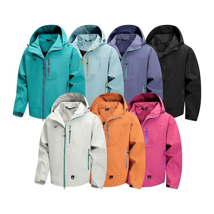 Herren technische Outdoor-Jacke mit wasserdichtem Gewebe und verstellbarem Kapuzensystem Aliams