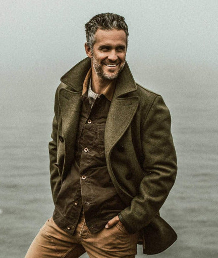 Herren elegante Wolljacke Aliams