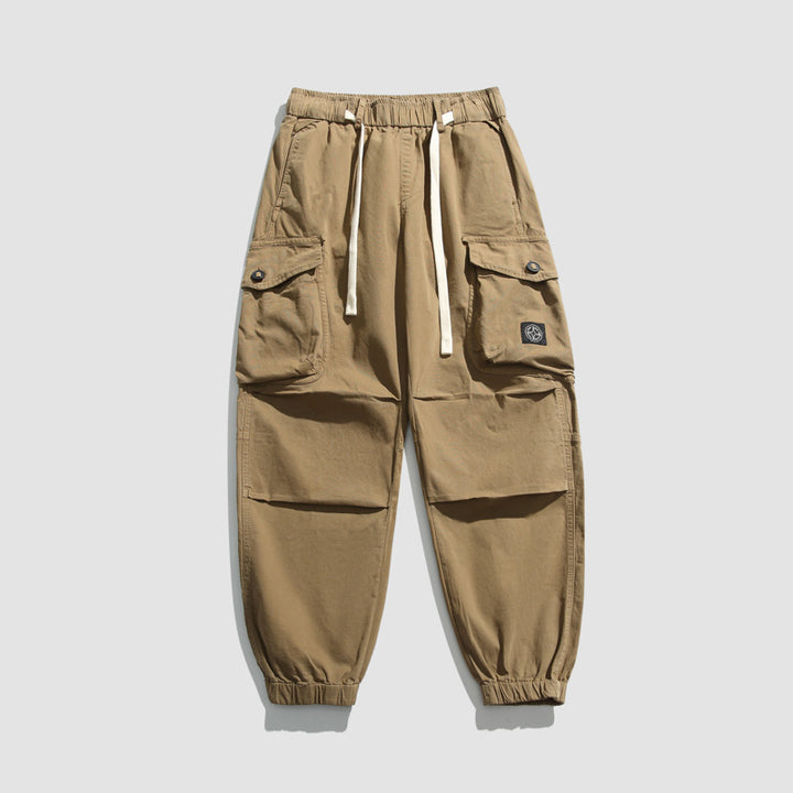 Herren Cargo-Hose mit elastischem Bund und zahlreichen Taschen Aliams