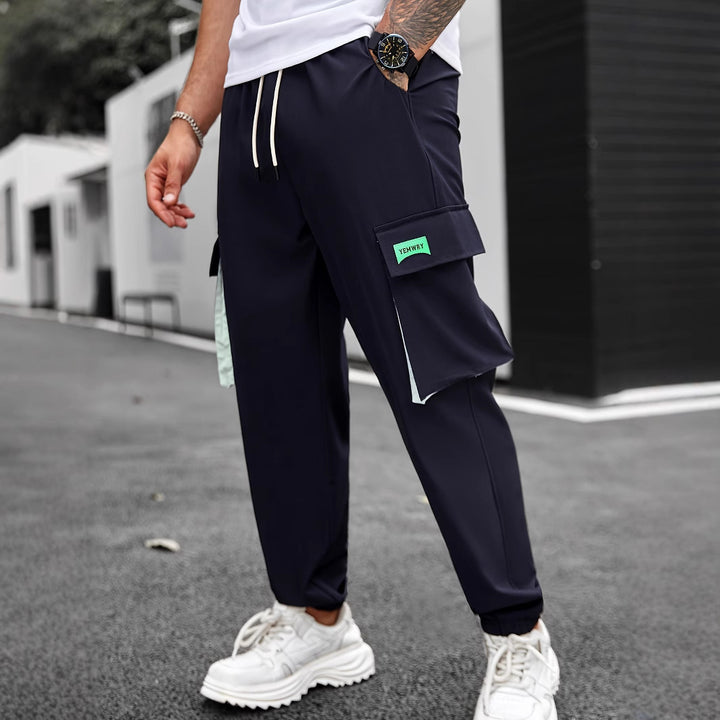 Herren Sportliche Cargo-Hose mit seitlichen Taschen Aliams