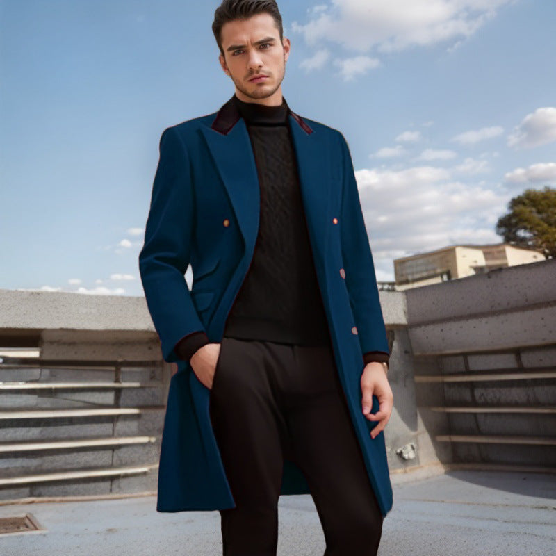 Herren Eleganter, taillierter Wollmantel Aliams