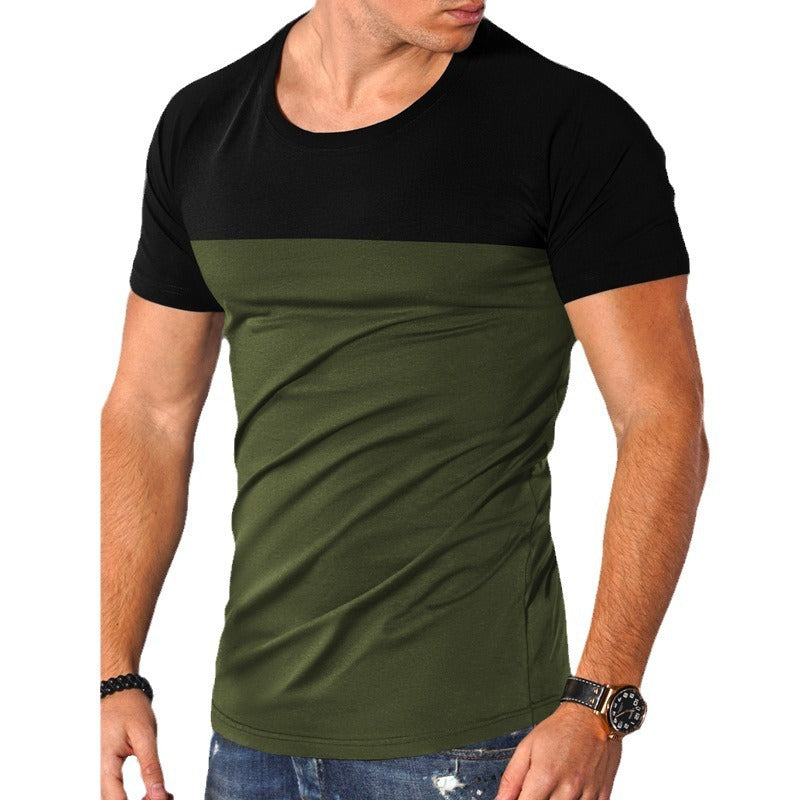 Herren Rundhals T-Shirt mit farblich abgesetztem Design und hohem Tragekomfort Aliams