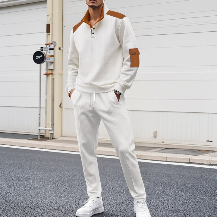 Herren Sportliches Zip-Set mit modischen Akzenten und strukturierter Verarbeitung Aliams