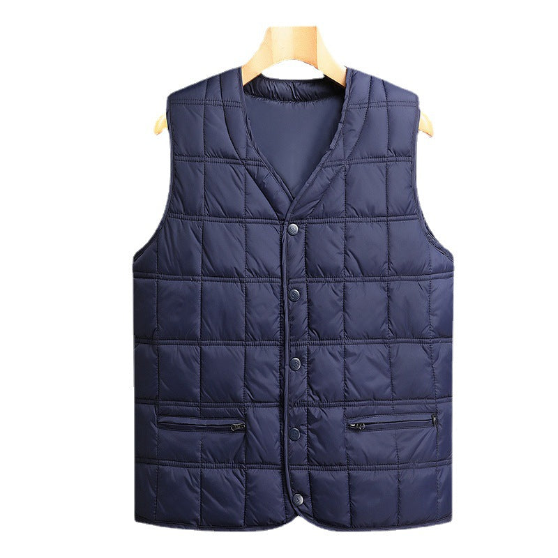 Herren Leichte Steppweste mit praktischem Reißverschluss und seitlichen Taschen Aliams