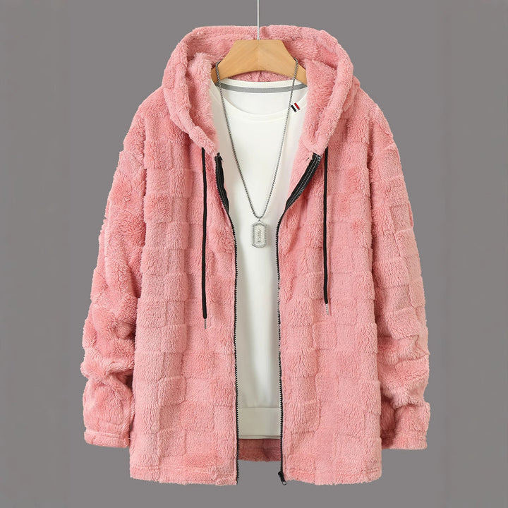 Herren Fleecejacke mit strukturiertem Design und praktischem Reißverschluss Aliams