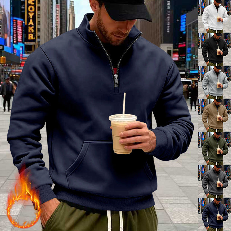 Herren Sweatshirt mit Halbreißverschluss Aliams