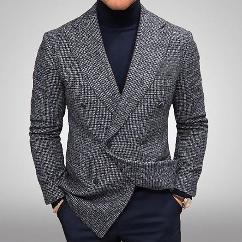 Herren Eleganter Doppelreihiger Blazer Aliams